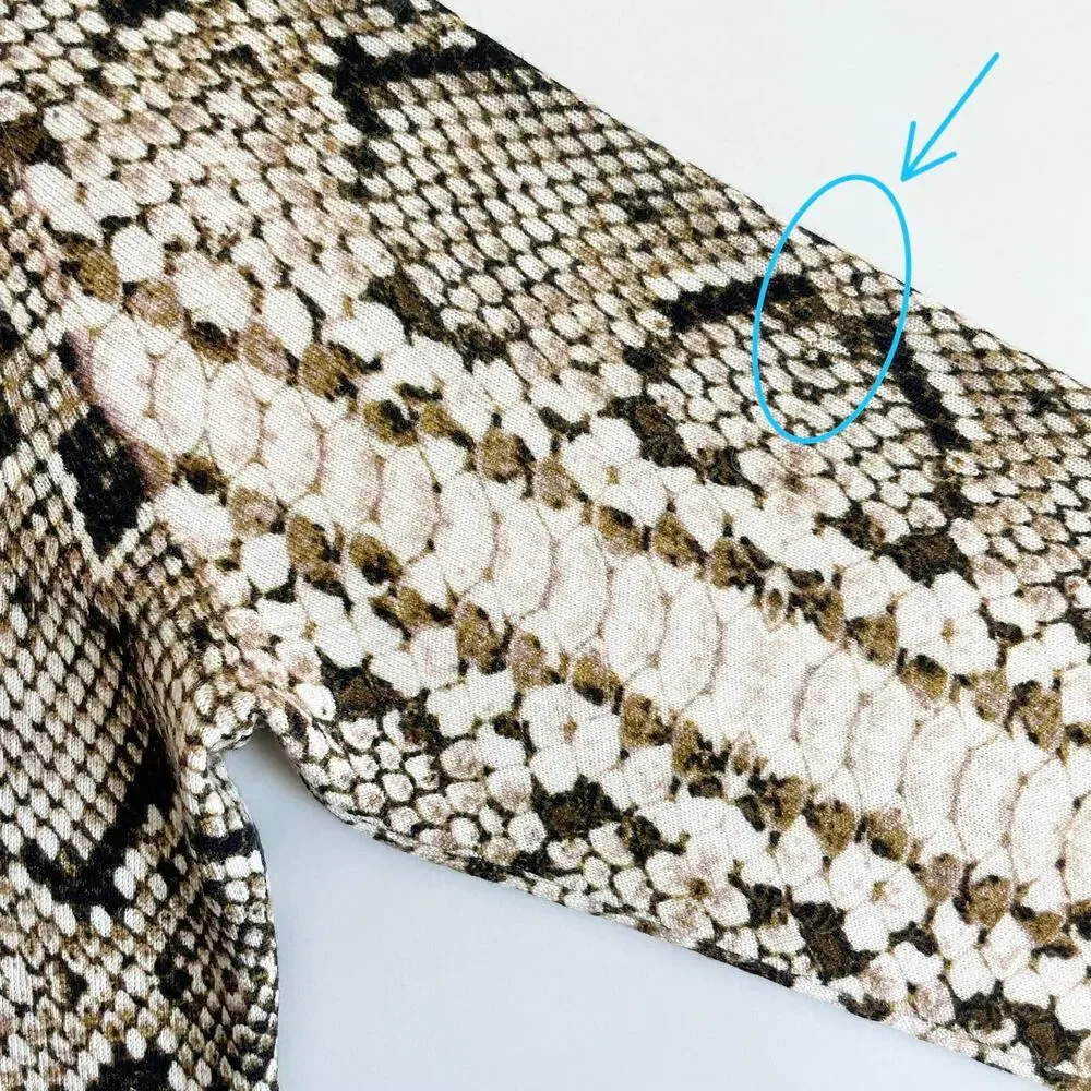 J. Crew Snakeskin Print Merino Wool Crewneck Sweater
